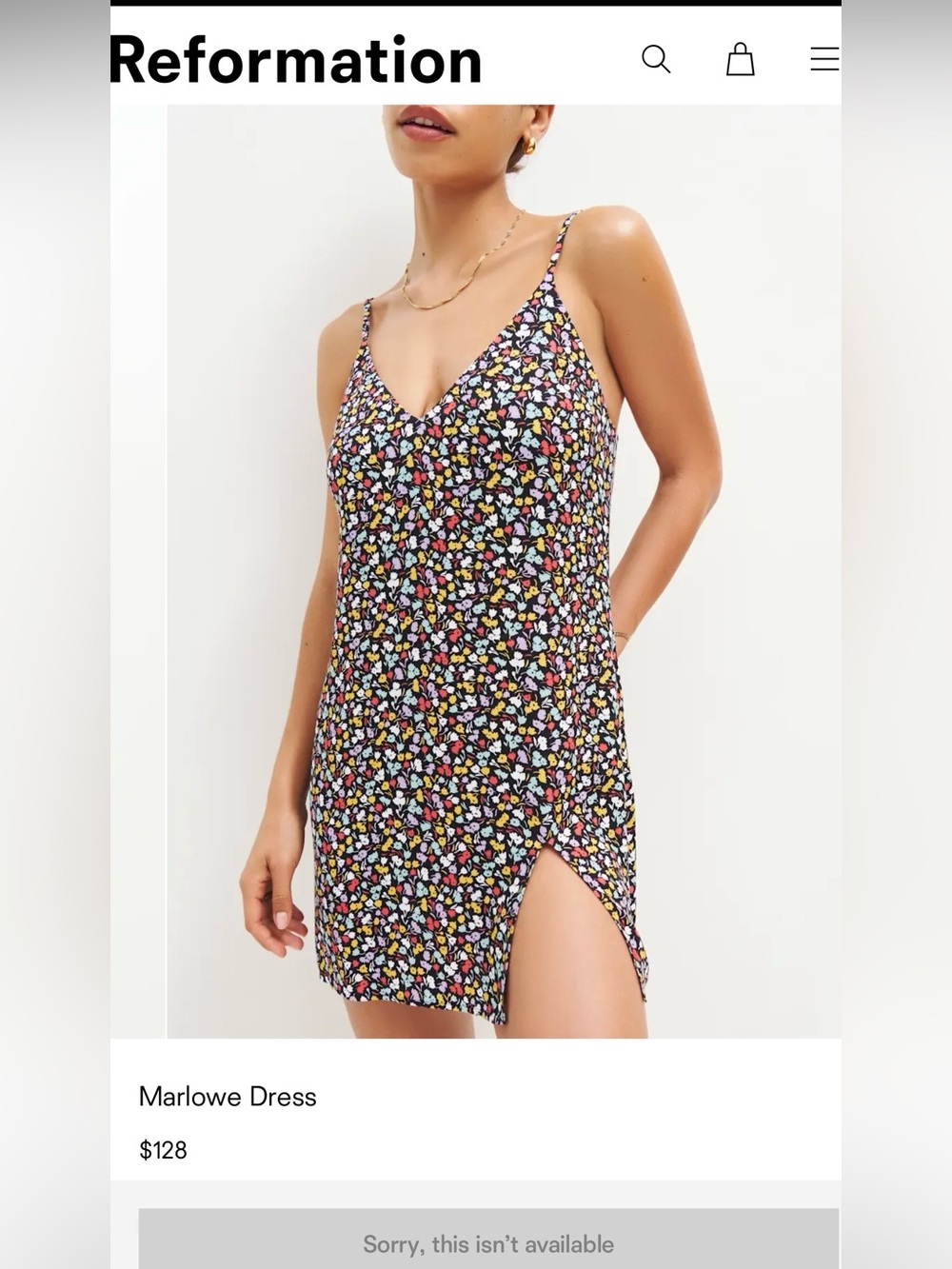 Reformation Marlowe Dress Nolita - Size S
